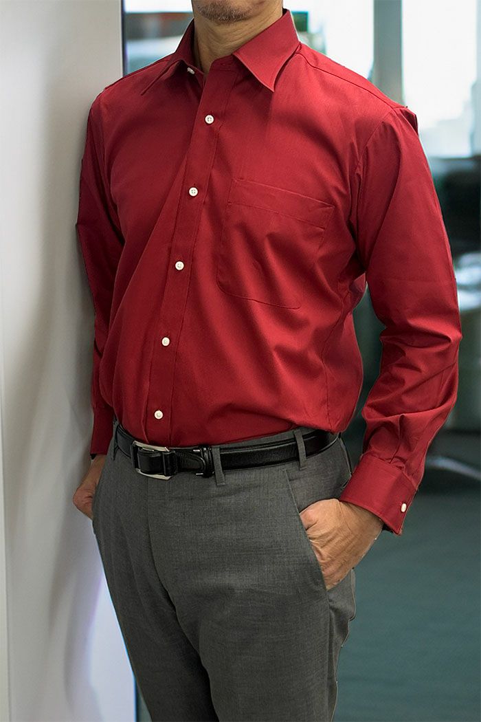 ワイシャツ 5955-01-D-RED-コーディネートイメージ3