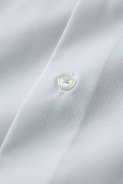 BEARDSLEYホワイト スタンドカラーシャツ メンズワイシャツ・カッターシャツ 750ST-WHITE
