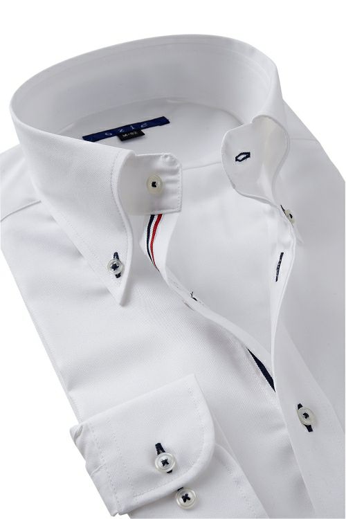 オックスフォードシャツ 衿1 8012-L09A-1-WHITE