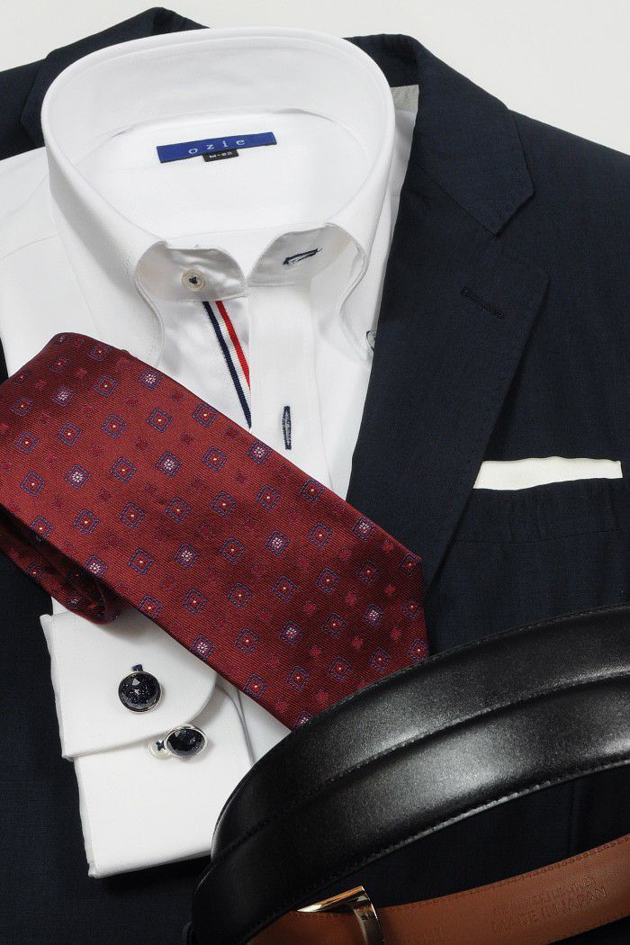 オックスフォードシャツ コーデ2 8012-L09A-1-WHITE