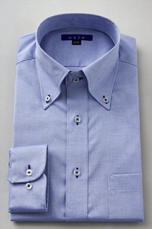 【メンズ・ドレスシャツ・ワイシャツ】, ナチュラルフィット・プレミアムコットン・オックスフォード・形態安定・綿100％・ボタンダウン