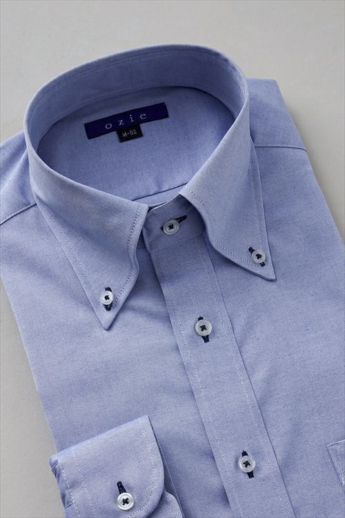 オックスフォードシャツ 衿2 8012-L09A-2-BLUE