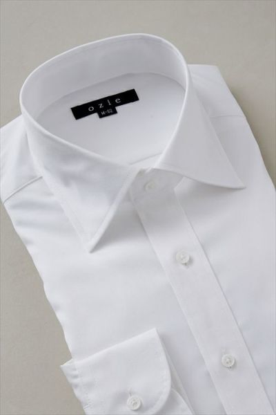 【メンズ・ドレスシャツ・ワイシャツ】, タイトフィット・プレミアムコットン・オックスフォード・形態安定・綿100％・ワイドカラー