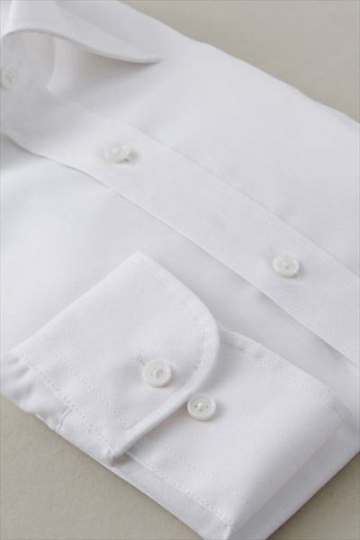 【メンズ・ドレスシャツ・ワイシャツ】, タイトフィット・プレミアムコットン・オックスフォード・形態安定・綿100％・ワイドカラー