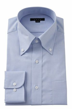 【メンズ・ドレスシャツ・ワイシャツ】<br>ナチュラルフィット・プレミアムコットン・オックスフォード・形態安定・綿100％・ボタンダウン