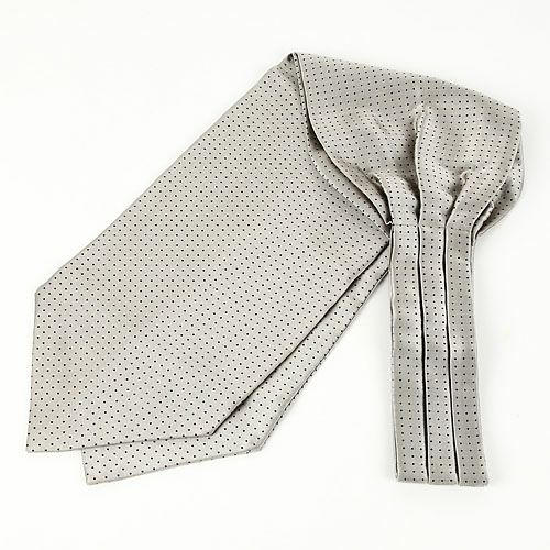 アスコットタイ・チーフセット NA-103-SILVER-GRAY