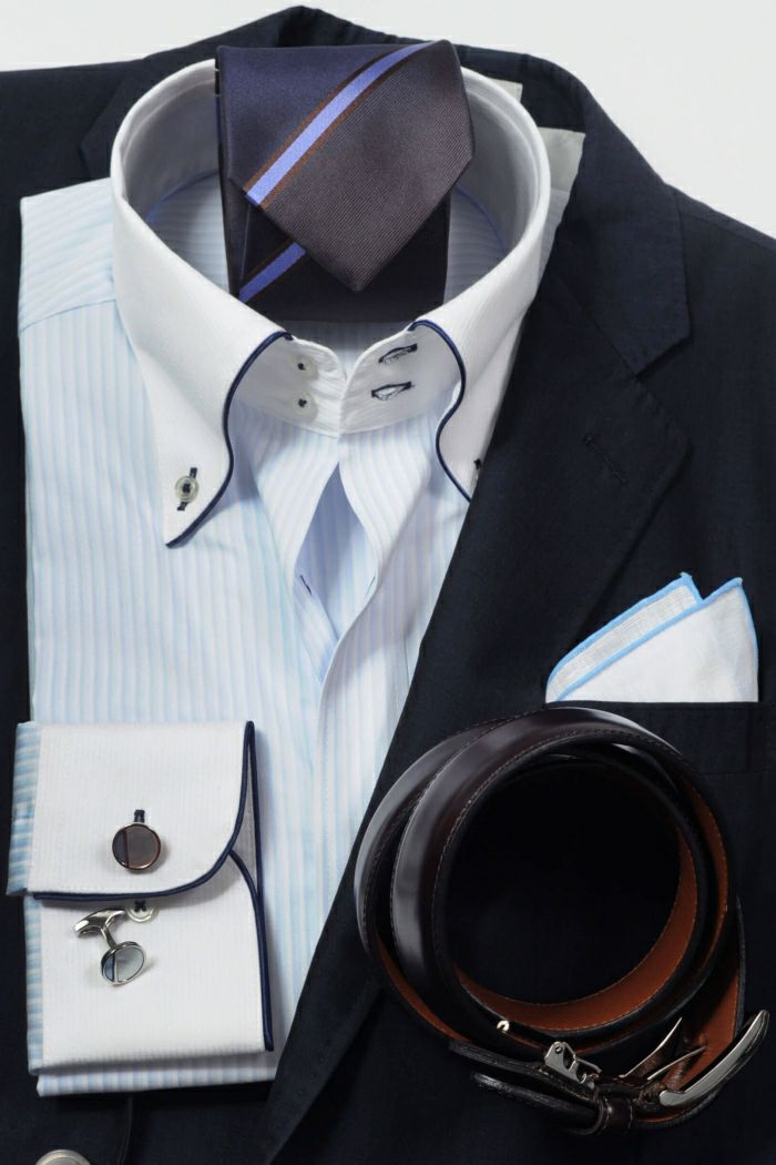 ガラス革ベルト KE21222-39-DBROWN コーディネート