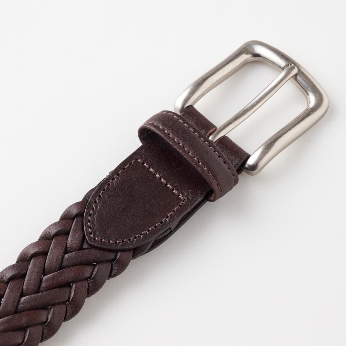 本革メッシュベルト KE21266-39-DBROWN