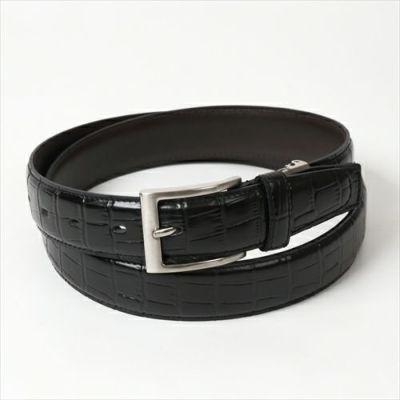 クロコダイル型押しベルト KE21283-19-BLACK