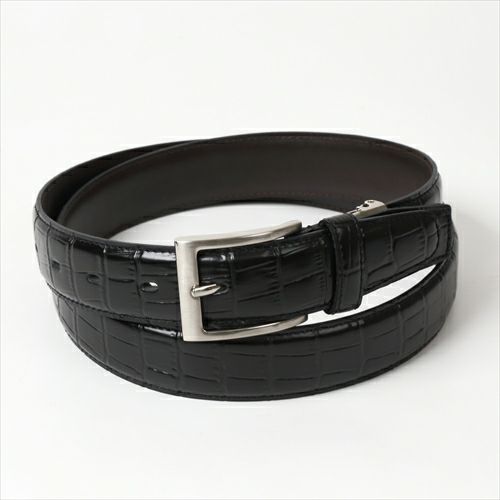 クロコダイル型押しベルト KE21283-19-BLACK