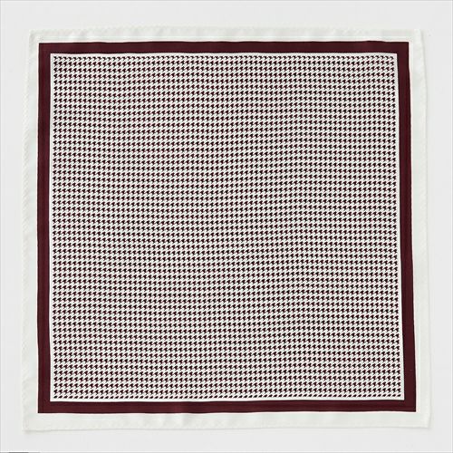 ポケットチーフ　全体　CH-D-011-WINERED