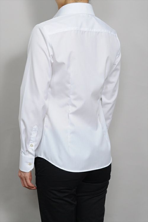 レディースシャツ　6071-1-WHITE-バック1