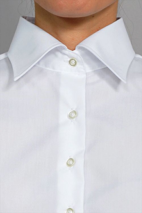 レディースシャツ　6071-1-WHITE-衿