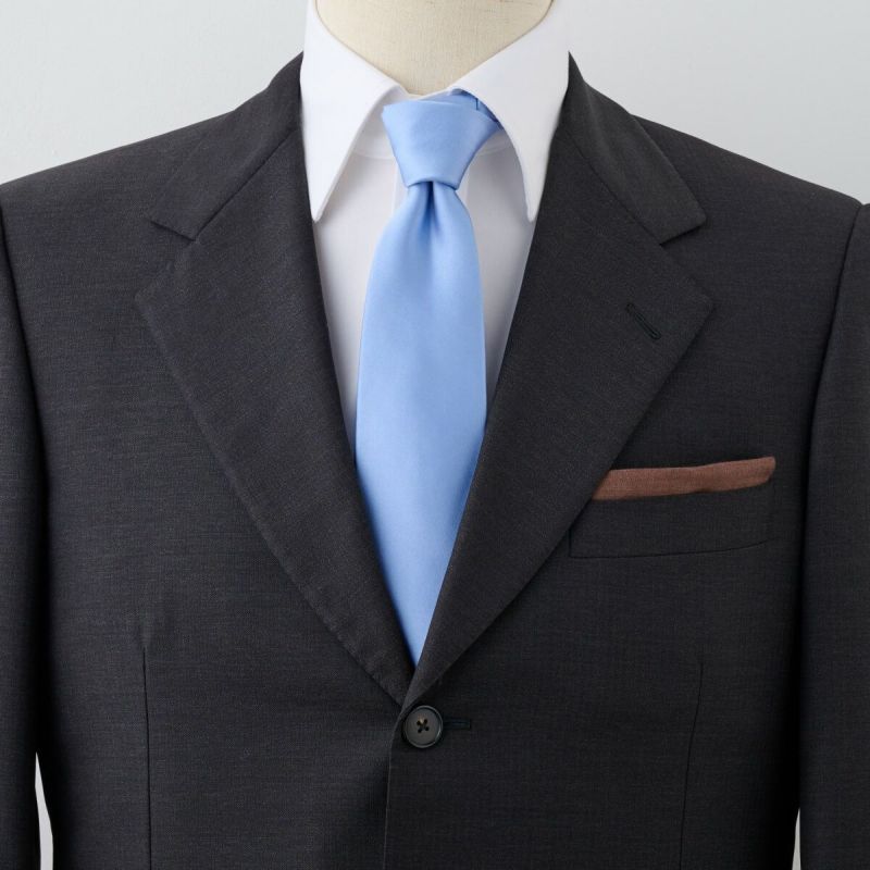 セッテピエゲ・ネクタイ  NP-026-SAXBLUE-コーディネートイメージ2