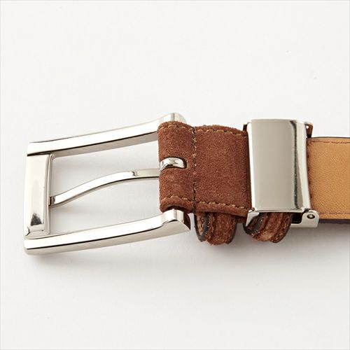 スエードベルト バックル裏 KE21328-36-BROWN