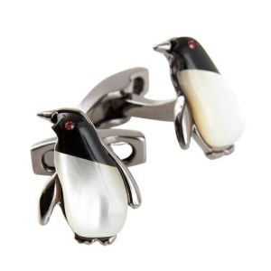 【カフリンクス・カフスボタン】<br>サイモンカーター・イギリス製・Darwin Penguin・ペンギン