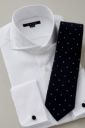 ワイシャツ・ダブルカフスシャツ コーディネート1 8006-S05A-WHITE