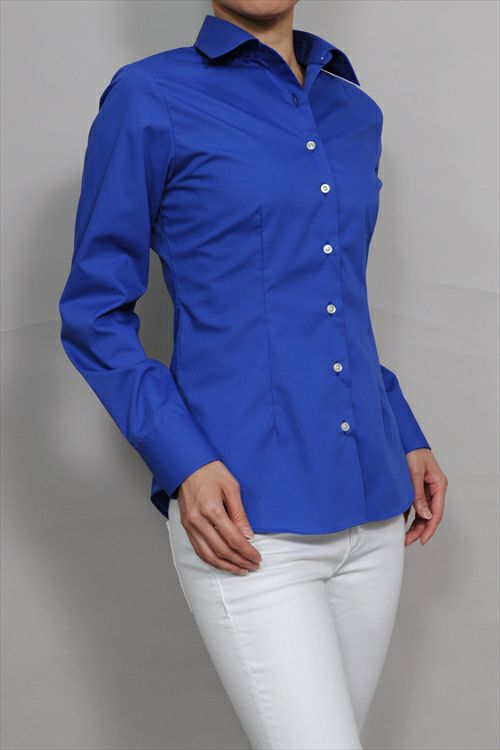 レディースシャツ 正面1 6271R-4-BLUE