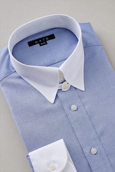 【メンズ・ドレスシャツ・ワイシャツ】, ナチュラルフィット・プレミアムコットン・形態安定・タブカラー・クレリック・オックスフォード