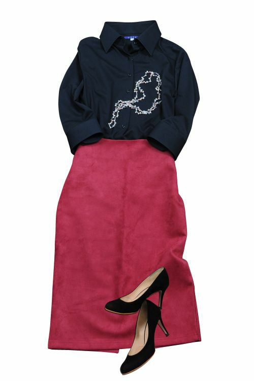 レディース  6007-F02-BLACK-コーディネートイメージ