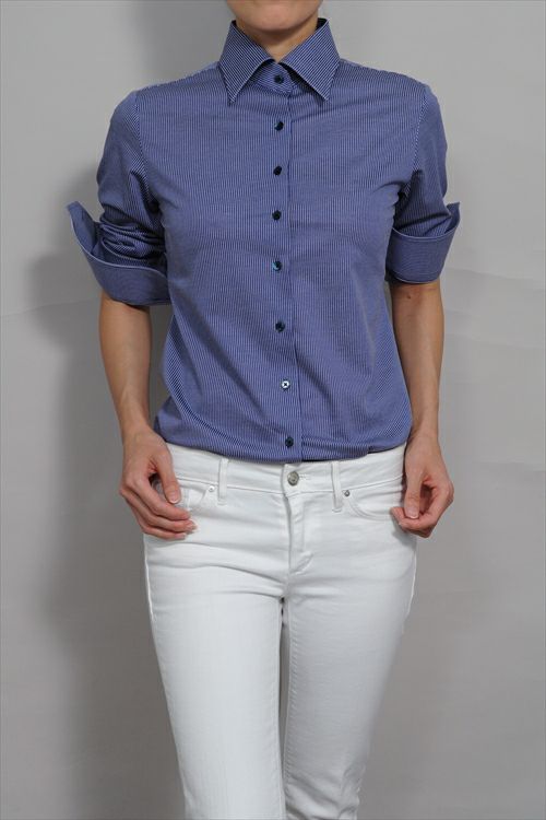 レディースシャツ7 6046-F02-BLUE