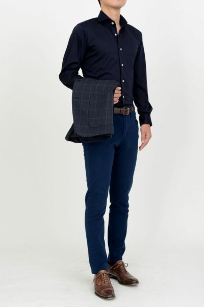 メンズワイシャツ・カッターシャツ 8014-G09B-NAVY