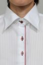 レディースシャツ　6071-F06-1-WHITE-衿