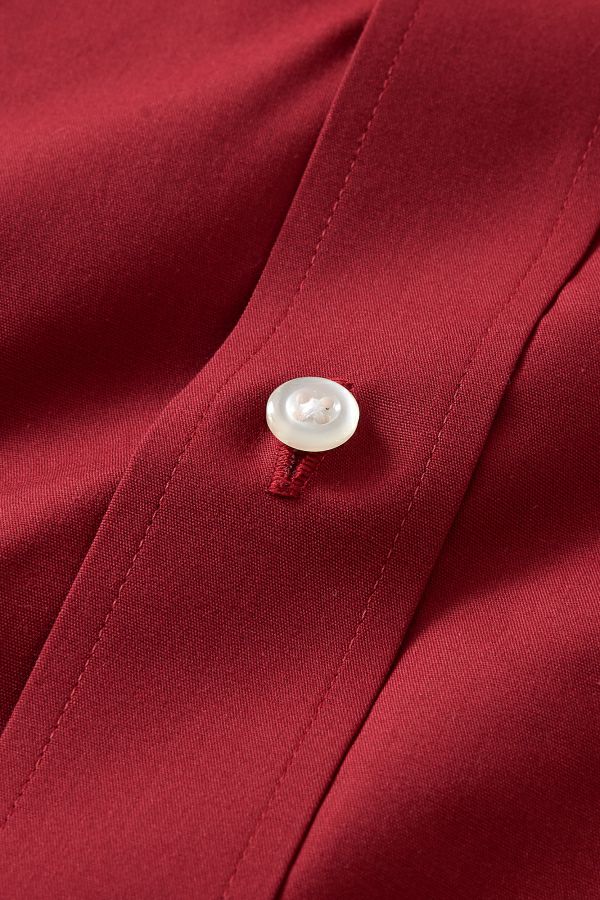 ワイシャツ 形態安定 赤シャツ 生地 8011-D-RED