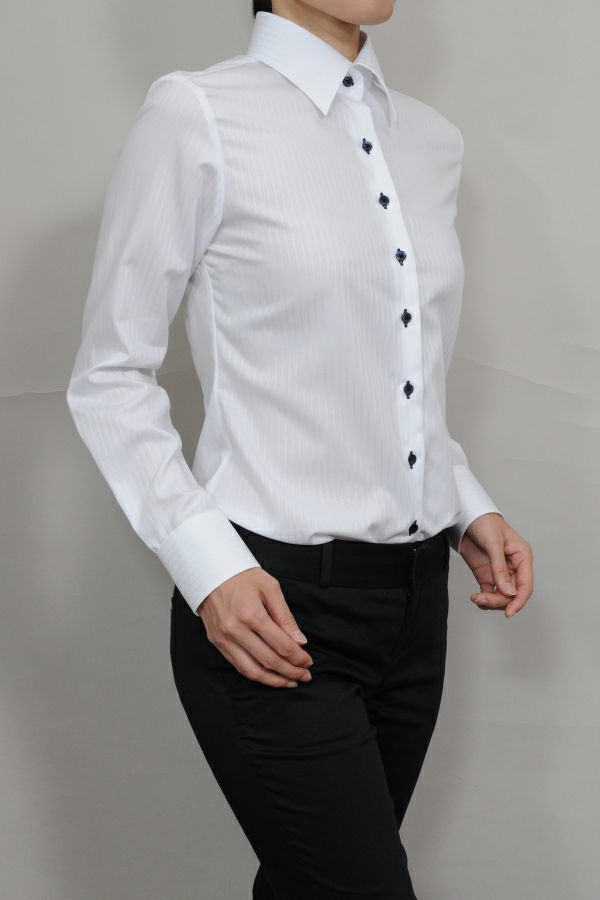 レディースシャツ　6071-G10-2-WHITE-イン