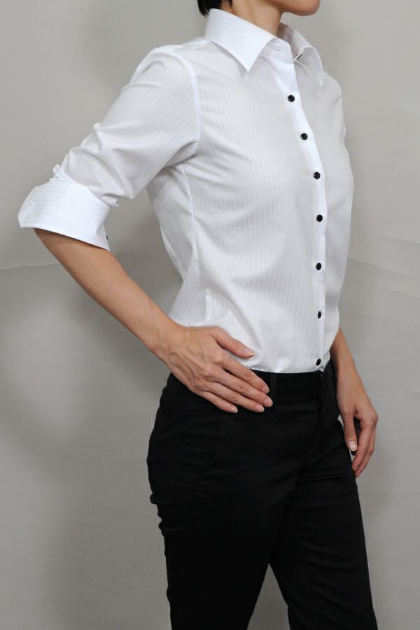 レディースシャツ　6071-G10-3-WHITE-イン