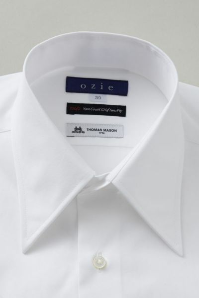 ozie|オジエ　ビジネスシーンで着用する白シャツ・レギュラーカラー