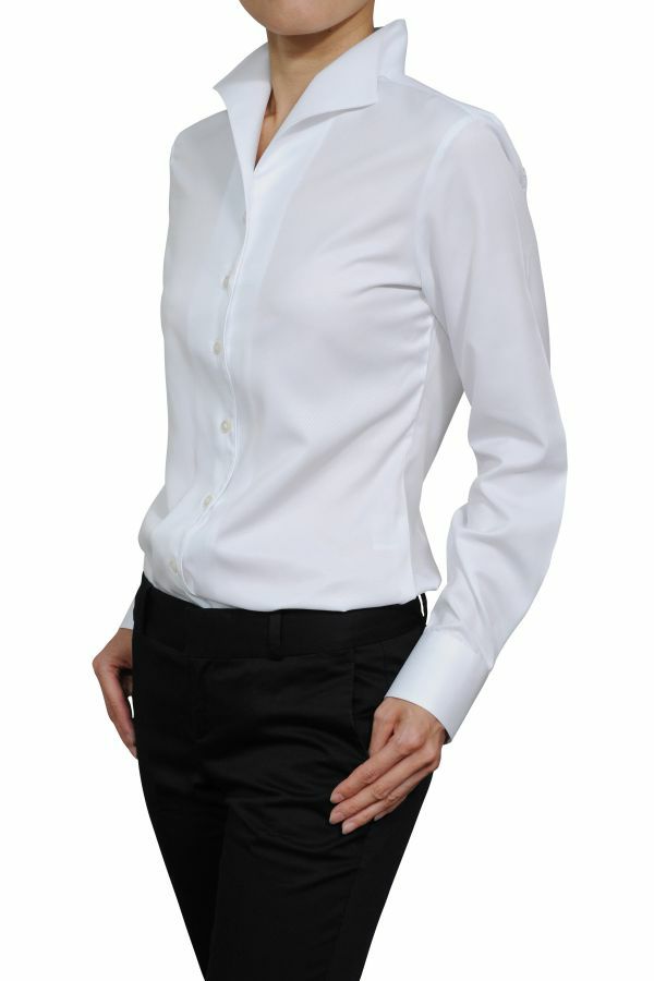 レディースシャツ ブラウス 6066 J03 White