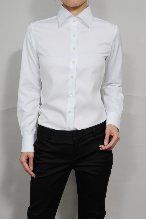 レディースシャツ　6071-H03-WHITE-イン