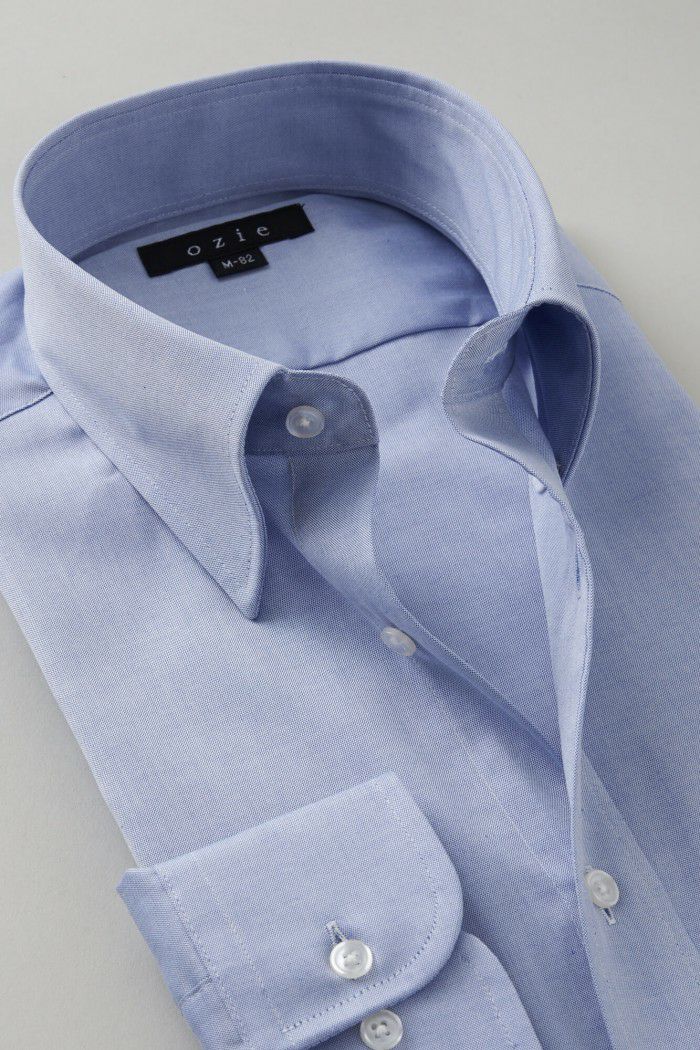 ワイシャツ 8076-E07B-BLUE-衿2