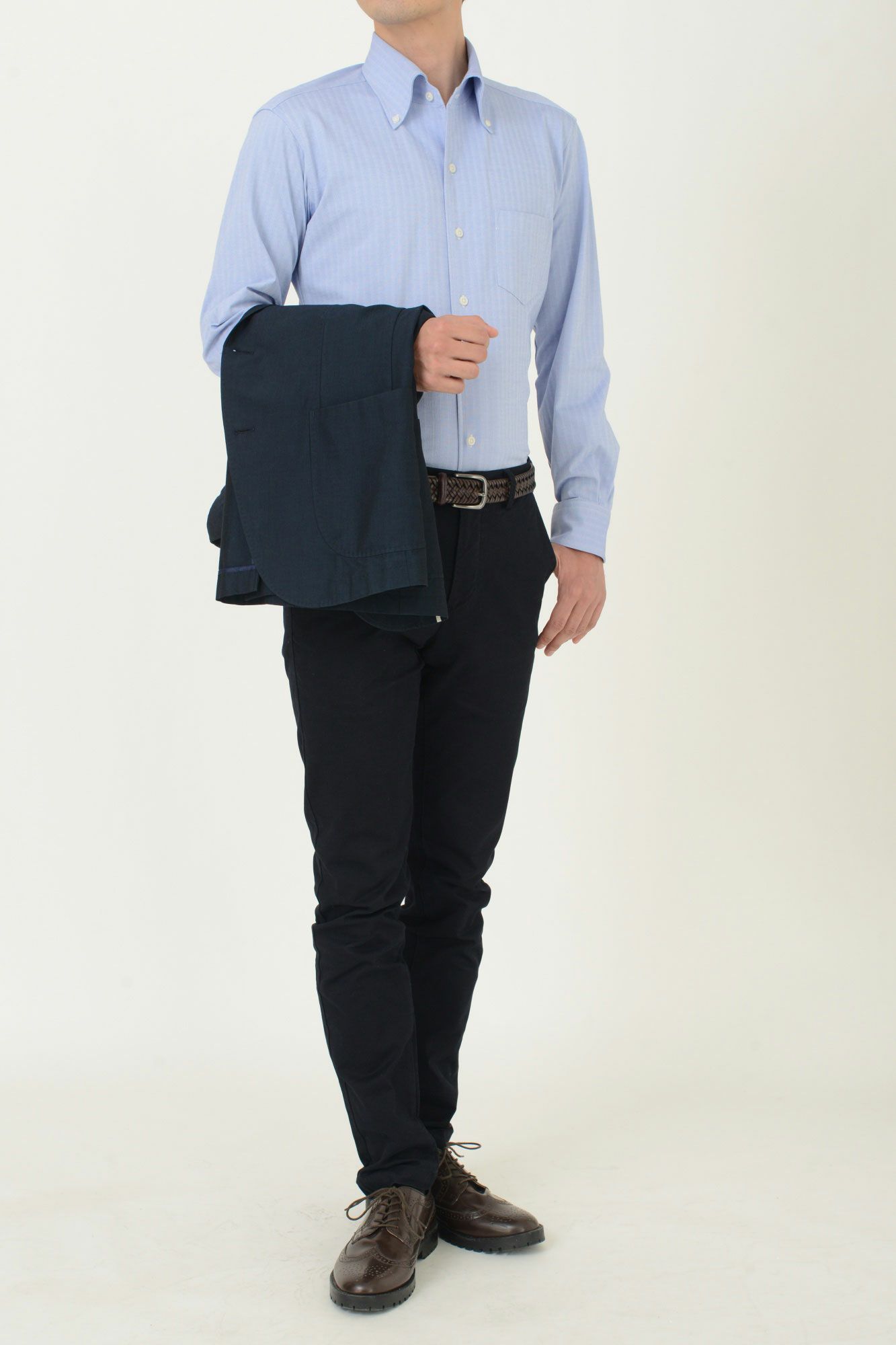 ワイシャツ・ニットシャツ 8054-Y04C-BLUE-コーディネートイメージ2