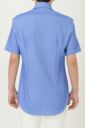 ワイシャツ・ニットシャツ・半袖 8014SS-A04B-BLUE-バック