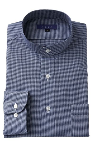 スタンドカラーシャツ マオカラー 8063-A05F-BLUE