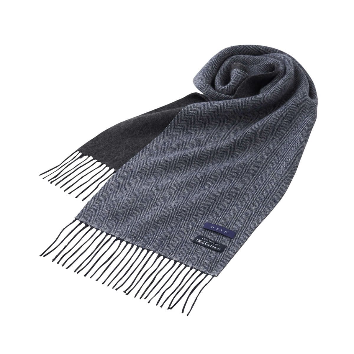 KUON ネイビー リバーシブル マフラー ビジネスから結婚式までメンズ小物 MF-U-KEM1670-29-NAVYBLUE