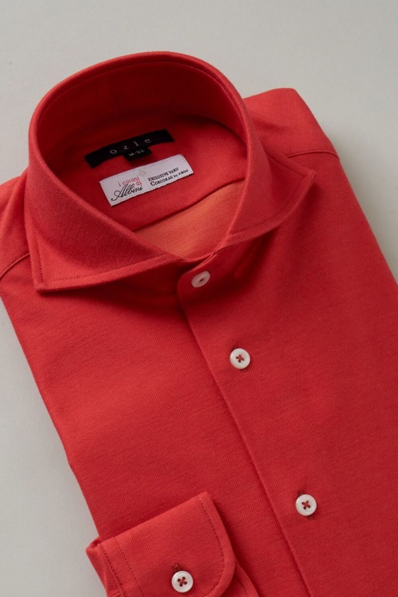 ワイシャツ 8014-G09H-ORANGE-衿3