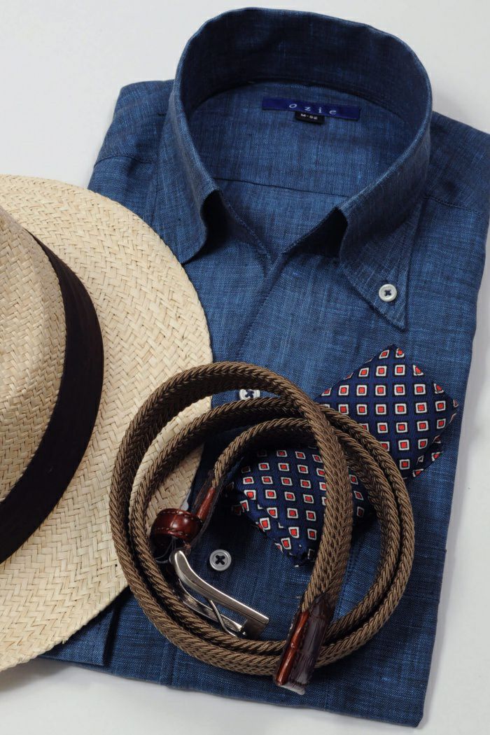 ワイシャツ 8044A-U03B-NAVY-コーディネートイメージ2