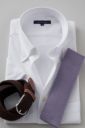 ワイシャツ・ニットシャツ・半袖 8013SS-U04A-WHITE-コーディネートイメージ