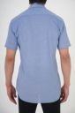 ワイシャツ・ニットシャツ・半袖 8014SS-U04B-BLUE-バック