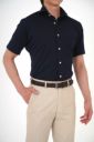 ワイシャツ・ニットシャツ・半袖 8014SS-U04C-NAVY-衿3