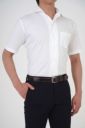 ワイシャツ・ニットシャツ・半袖 8055SS-U03A-WHITE-衿3
