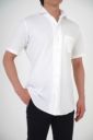 ワイシャツ・ニットシャツ・半袖 8055SS-U03A-WHITE-生地