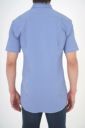 ワイシャツ・ニットシャツ・半袖 8055SS-U03C-BLUE-バック