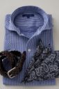 ワイシャツ・ニットシャツ・半袖 8055SS-U03C-BLUE-コーディネートイメージ
