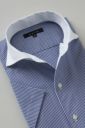 ワイシャツ・カッターシャツ・半袖 8045SSCL-U04A-NAVY-衿1
