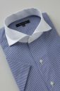 ワイシャツ・カッターシャツ・半袖 8045SSCL-U04A-NAVY-衿3