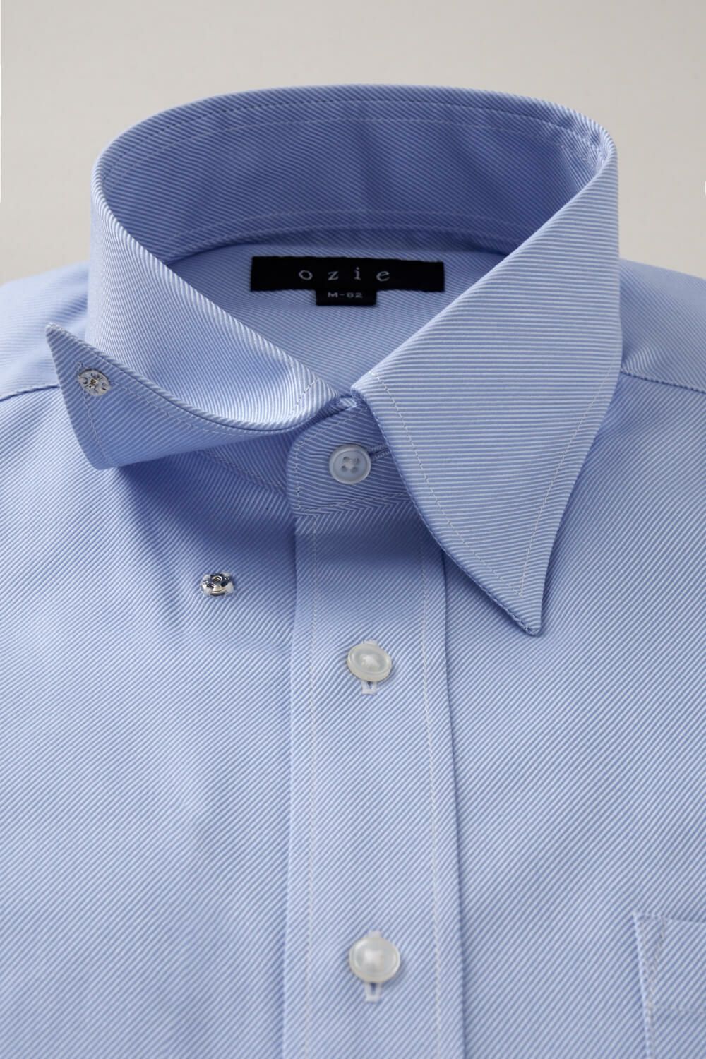 ワイシャツ 8076-U09B-SAX-衿1